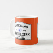 Hereinkommendes Manchester durch das Meer Kaffeetasse (Vorderseite Links)