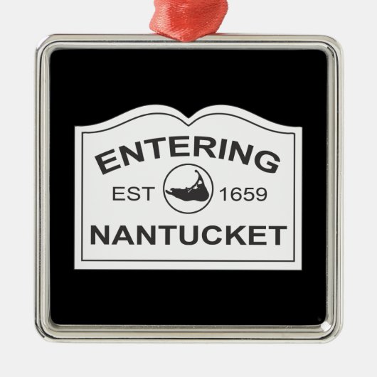 Hereinkommendes Nantucket Est. 1659 unterzeichnen Ornament Aus Metall (Vorne)