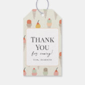 Here's the Scoop Colorful Ice Cream 1st Birthday Geschenkanhänger (Rückseite)