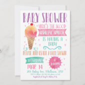 Heres The Scoop Ice-Cream Baby Einladung (Vorderseite)