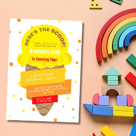 Here's The Scoop Ice Cream Sweet Birthday Einladung