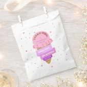 Here's The Scoop Ice Cream Sweet Pink Birthday Geschenktütchen (Ausgeschnitten)
