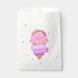 Here's The Scoop Ice Cream Sweet Pink Birthday Geschenktütchen