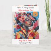 Here's to Strong Women International Women's Day Karte (Vorderseite)