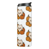 Herfst Drinkfles met Pomeranian en Pompoen Thermosbecher (Nach links gedreht)