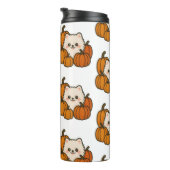 Herfst Drinkfles met Pomeranian en Pompoen Thermosbecher (Nach rechts gedreht)