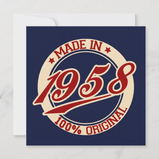Hergestellt 1958 karte (Vorderseite)