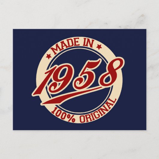 Hergestellt 1958 postkarte (Vorderseite)