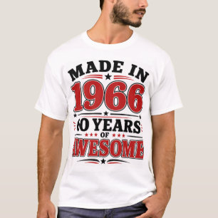 Hergestellt 1966 60 Jahre Awesome T-Shirt