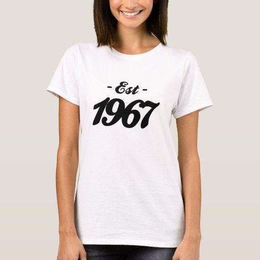 hergestellt 1967 - Geburtstag T-Shirt (Vorderseite)