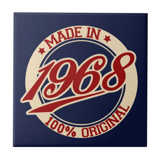 Hergestellt 1968 fliese (Vorderseite)