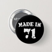 Hergestellt 1971 button (Vorne & Hinten)