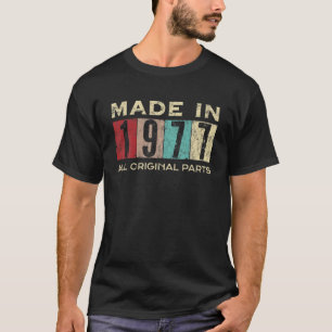 Hergestellt 1977 45 Jahre Alt 45. Geburtstag Retro T-Shirt
