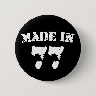 Hergestellt 1977 button
