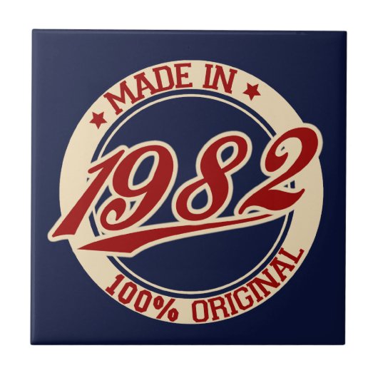 Hergestellt 1982 fliese (Vorderseite)