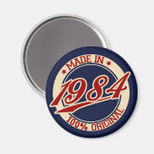 Hergestellt 1984 magnet (Vorderseite/Rückseite)