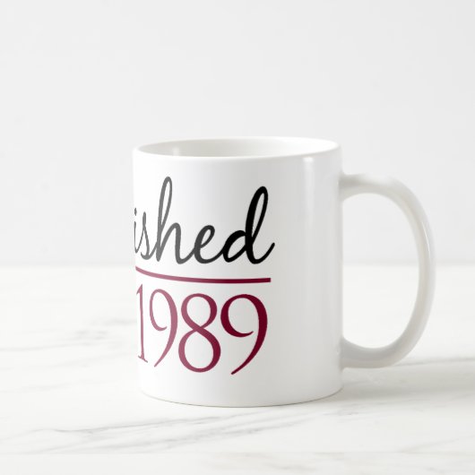 Hergestellt 1989 kaffeetasse (Rechts)