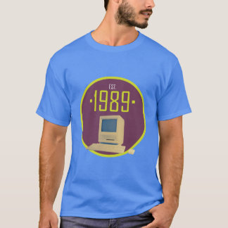Hergestellt 1989 - Retro Computer-T - Shirt