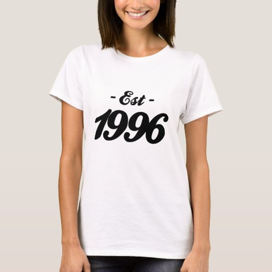hergestellt 1996 - Geburtstag T-Shirt (Vorderseite)