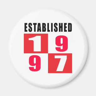 Hergestellt 1997 Geburtstags-Entwürfen Magnet