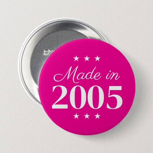 Hergestellt 2005 Limitierte Edition Text Button (Vorne & Hinten)