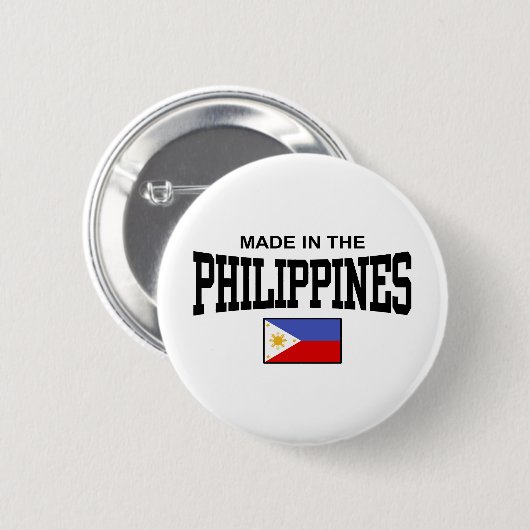 hergestellt auf den Philippinen Button (Vorne & Hinten)