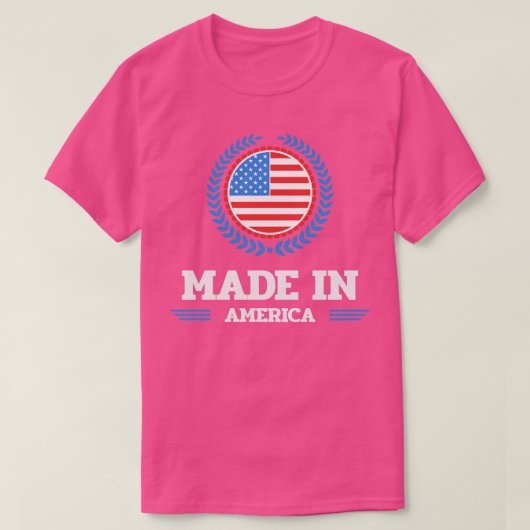 hergestellt aus Amerika T-Shirt (Design vorne)