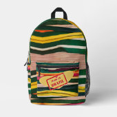 hergestellt aus brasilianischem Backpack Bedruckter Rucksack (Vorderseite)