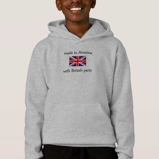 hergestellt aus britischen Teilen Hoodie (Vorderseite)