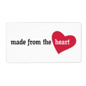 Hergestellt aus dem Lebensmitteletikett (Vorne)