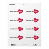 Hergestellt aus dem Lebensmitteletikett (Vorne)