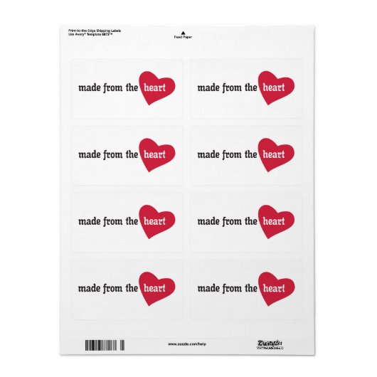 Hergestellt aus dem Lebensmitteletikett (Vorne)