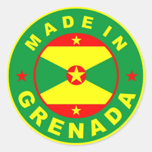 hergestellt aus Grenada-Ländermarken Runder Aufkleber