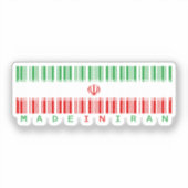Hergestellt im Iran Barcode Flag Aufkleber (Vorderseite)