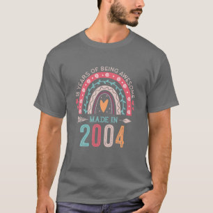Hergestellt im Jahr 2004 18 Jahre alter Regenbogen T-Shirt
