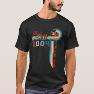 Hergestellt im Juni 2004 18 Geburtstagsgeschenk 18 T-Shirt