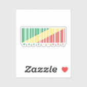 Hergestellt im Kongo Barcode-Flaggenaufkleber Aufkleber (Blatt)