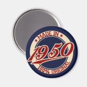 Hergestellt in 1950 magnet (Vorderseite/Rückseite)