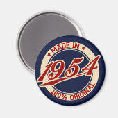 Hergestellt in 1954 magnet (Vorderseite/Rückseite)