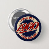 Hergestellt in 1960 button (Vorne & Hinten)