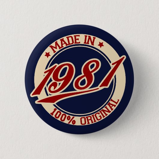 Hergestellt in 1981 button (Vorderseite)