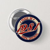 Hergestellt in 1981 button (Vorne & Hinten)