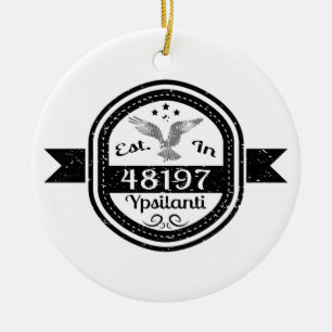 Hergestellt in 48197 Ypsilanti Keramik Ornament