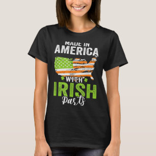 Hergestellt in Amerika mit irischen Teilen Lustige T-Shirt