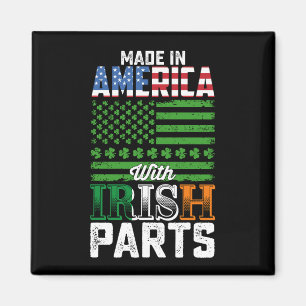 Hergestellt in Amerika mit irischen Teilen St. Pat Magnet