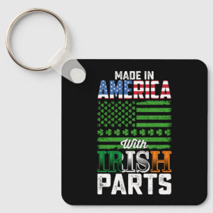 Hergestellt in Amerika mit irischen Teilen St. Pat Schlüsselanhänger