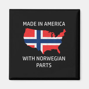 Hergestellt in Amerika mit norwegischen Teilen - N Magnet