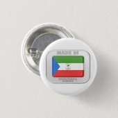 Hergestellt in äquatorialer Guinea Button (Vorne & Hinten)