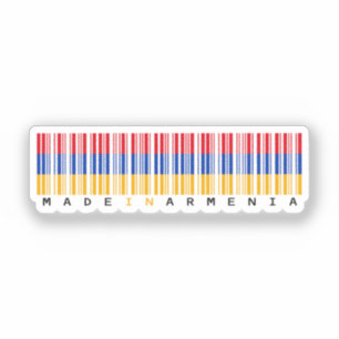 Hergestellt in Armenien Barcode-Flaggen-Aufkleber Aufkleber
