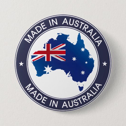 Hergestellt in Australien Button (Vorderseite)